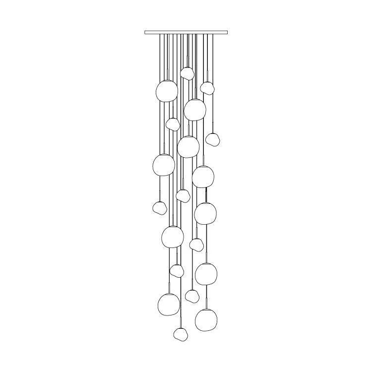 Solara Pendant Lamp Irregular Cluster Sculptural - Image 26