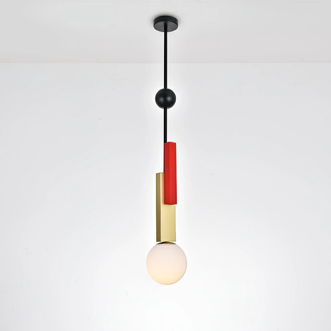 Solara Pendant Lamp Double Globe Linear Bars Geometric - Image 6