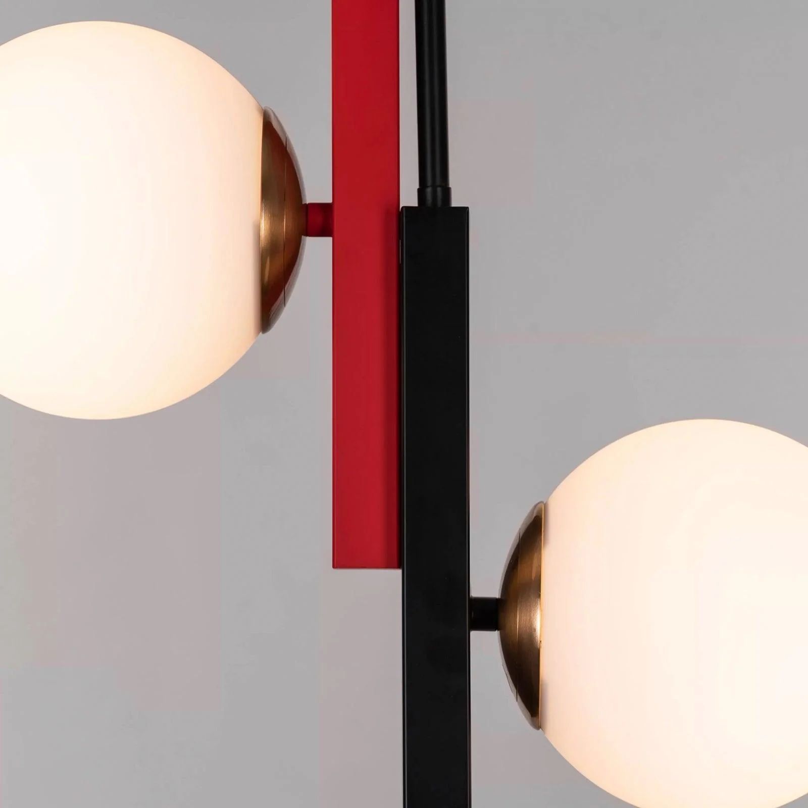 Solara Pendant Lamp Double Globe Linear Bars Geometric - Image 9