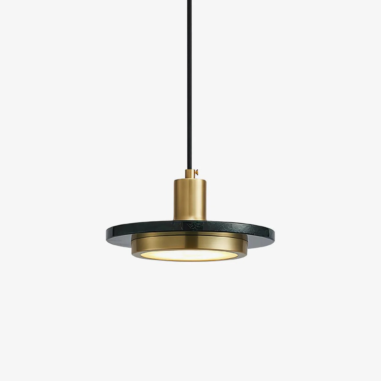 Solara Pendant Lamp Marble Double Circle Modern