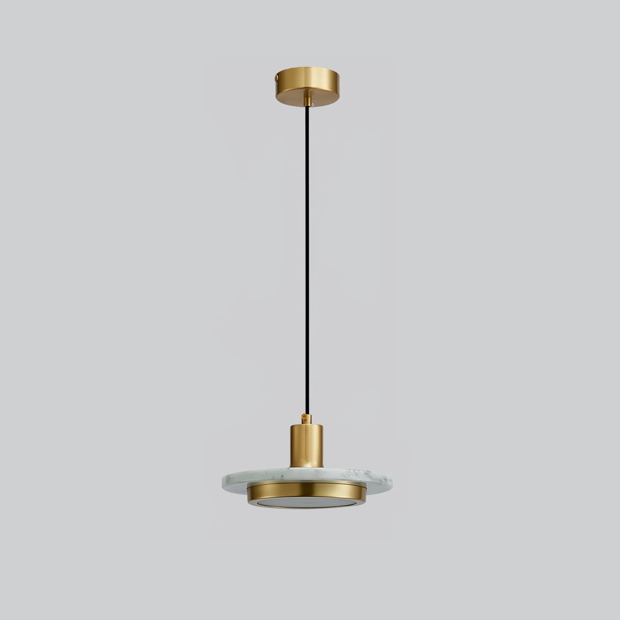 Solara Pendant Lamp Marble Double Circle Modern - Image 12