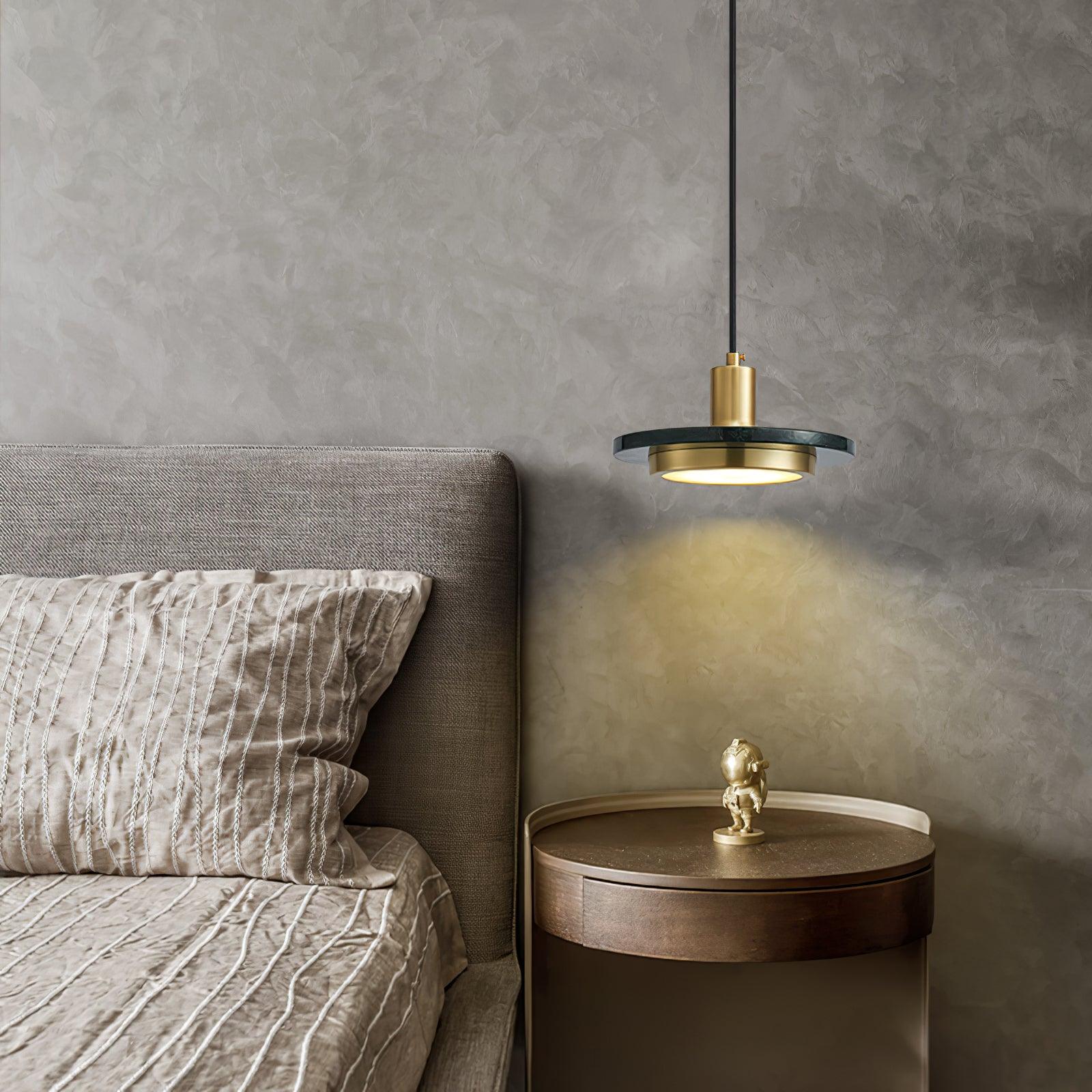 Solara Pendant Lamp Marble Double Circle Modern - Image 19