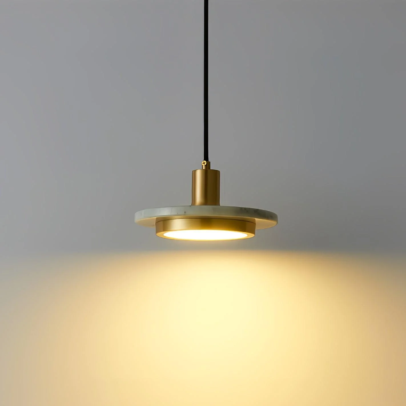 Solara Pendant Lamp Marble Double Circle Modern - Image 21