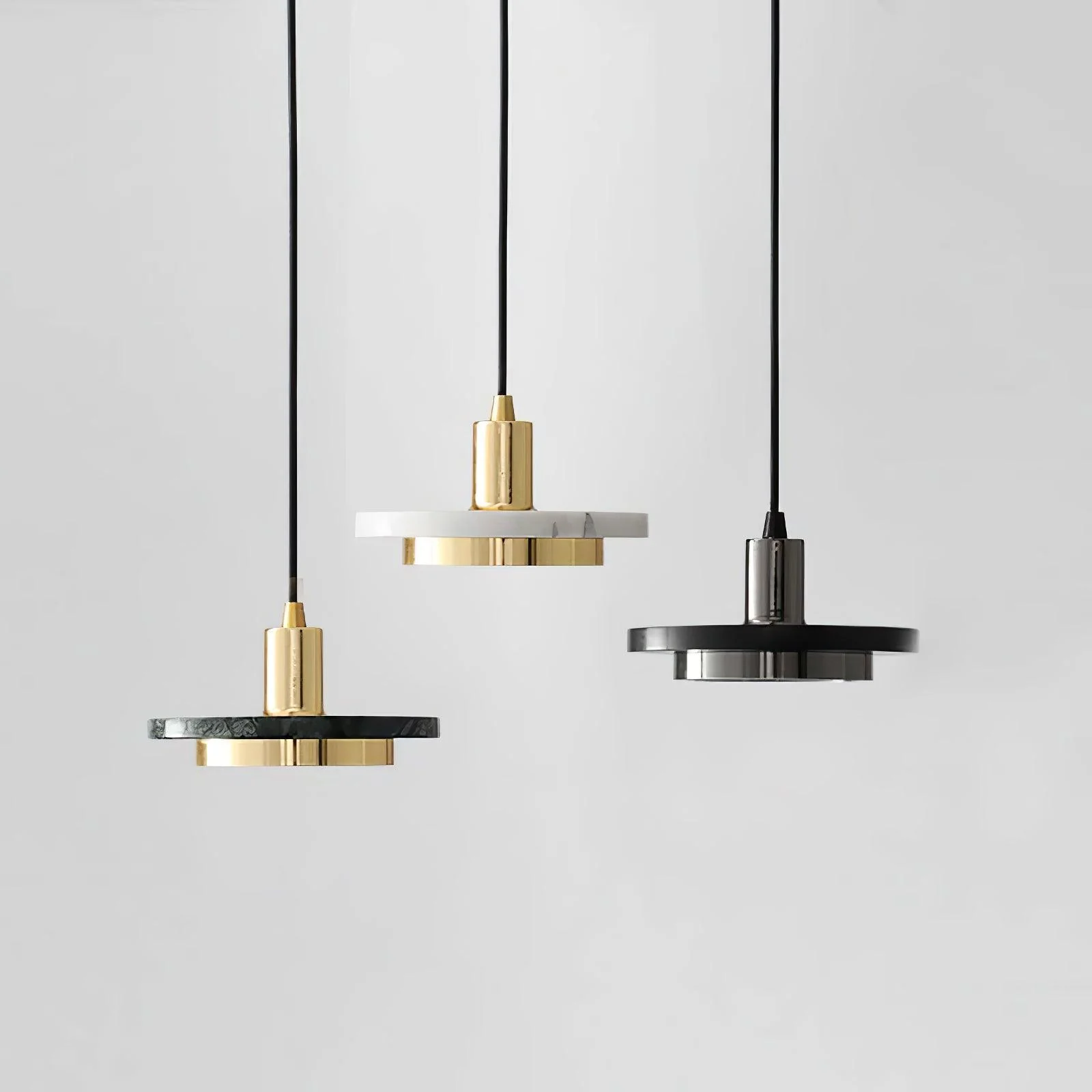 Solara Pendant Lamp Marble Double Circle Modern - Image 24