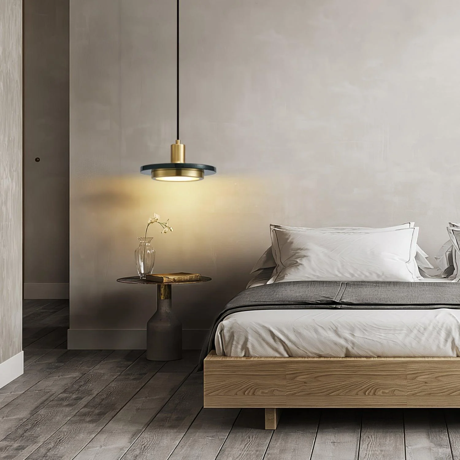Solara Pendant Lamp Marble Double Circle Modern - Image 40