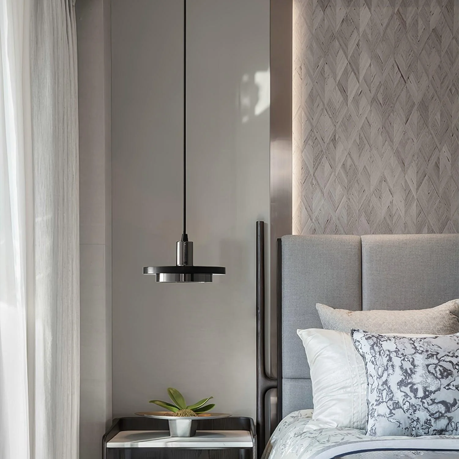 Solara Pendant Lamp Marble Double Circle Modern - Image 45