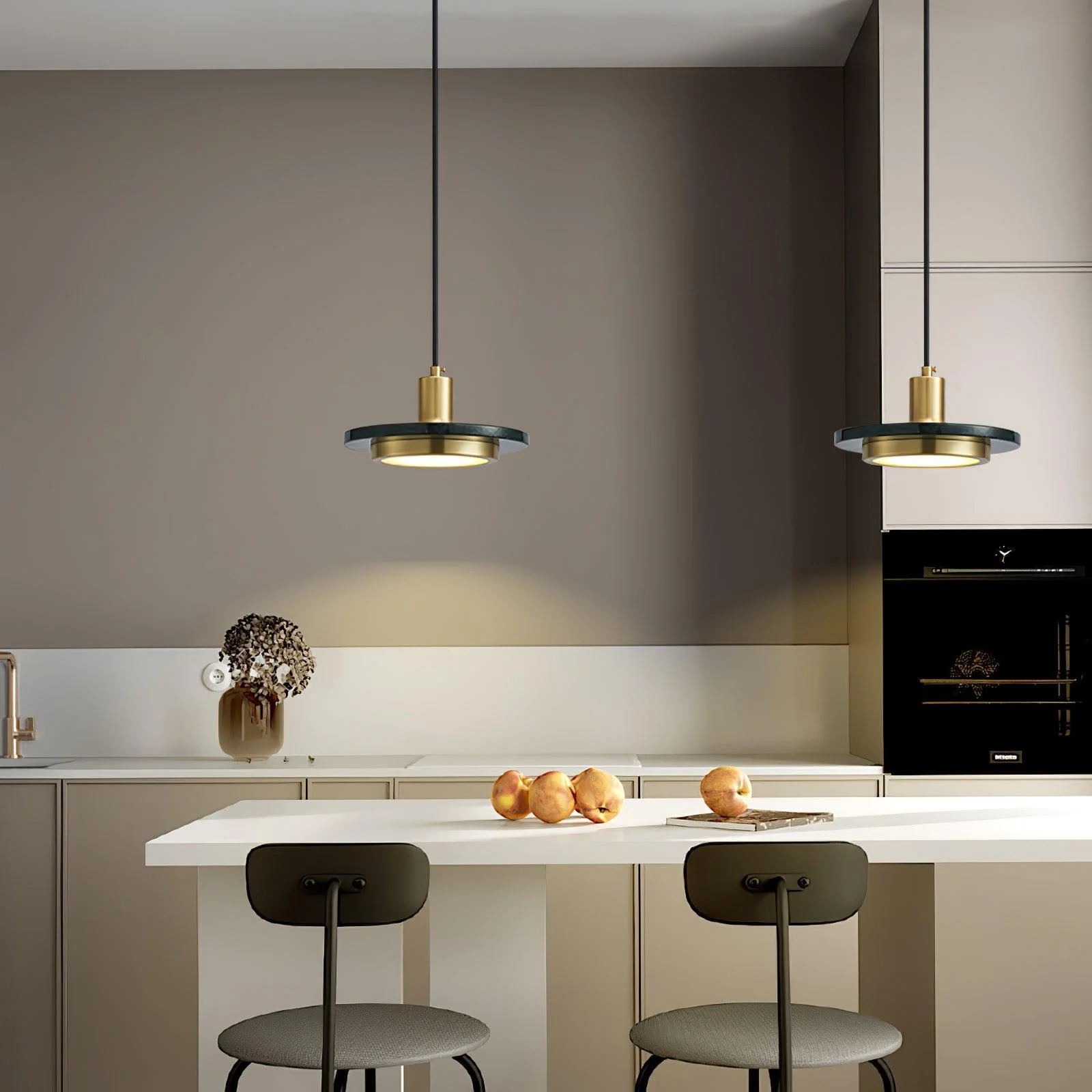 Solara Pendant Lamp Marble Double Circle Modern - Image 52