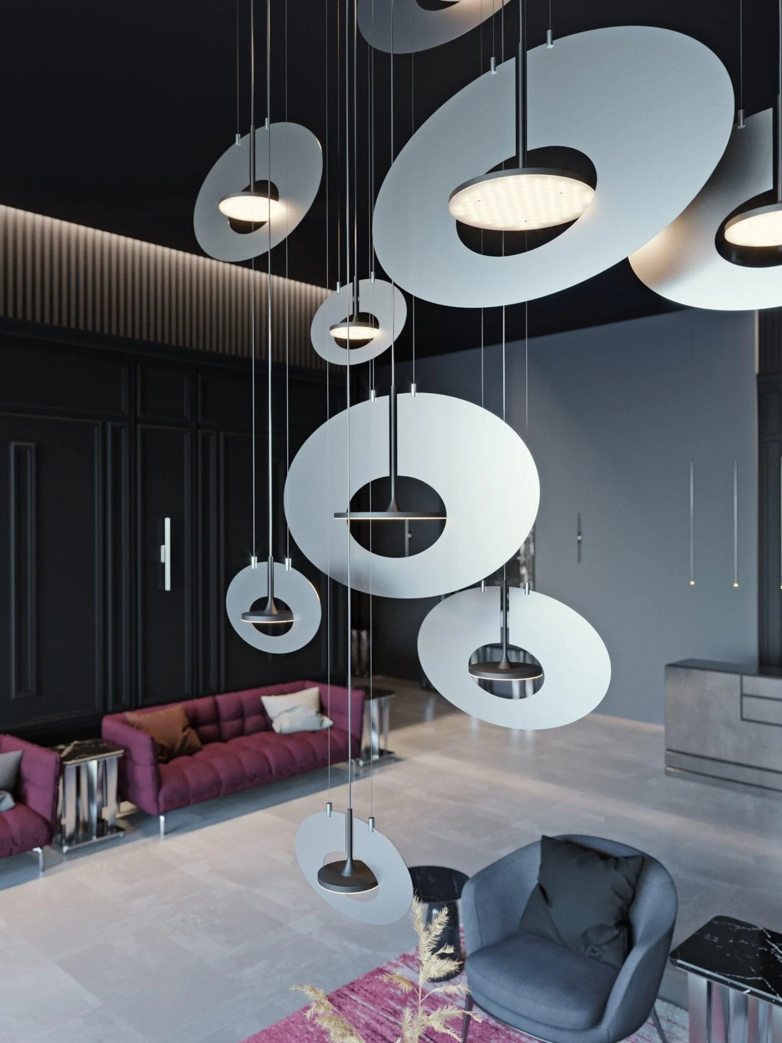 Solara Pendant Lamp Oval Ring Geometric - Image 15