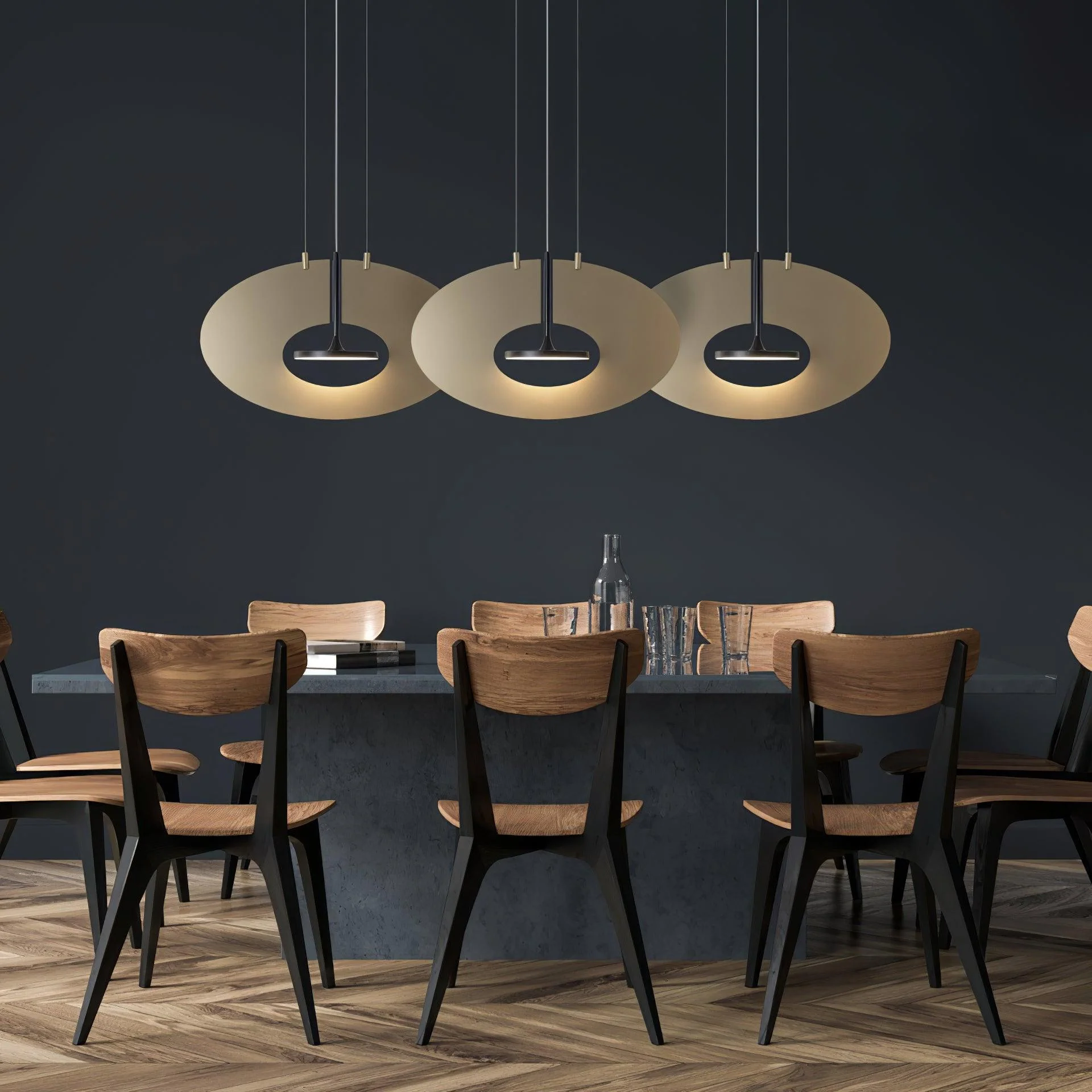 Solara Pendant Lamp Oval Ring Geometric - Image 4