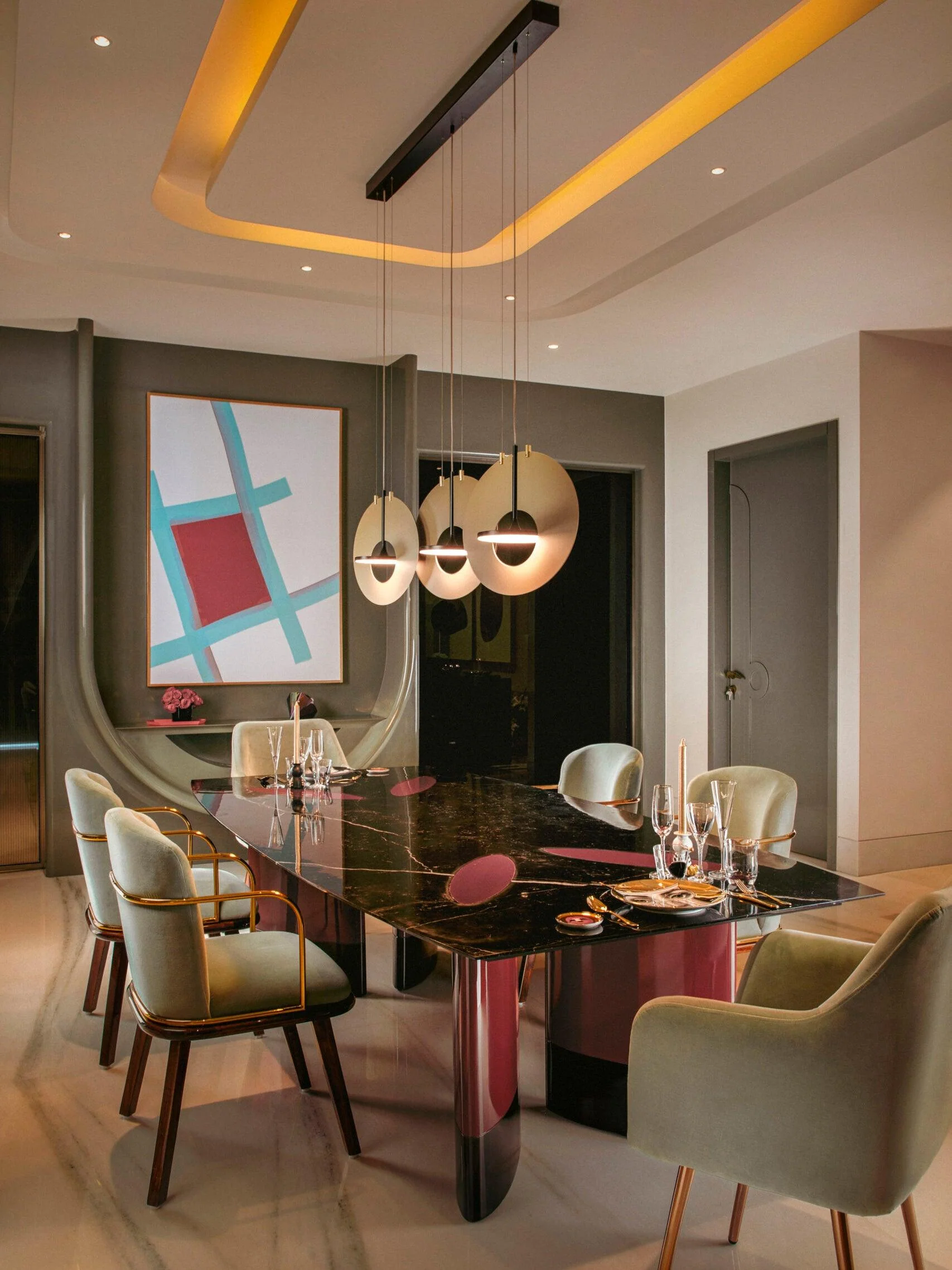 Solara Pendant Lamp Oval Ring Geometric - Image 5