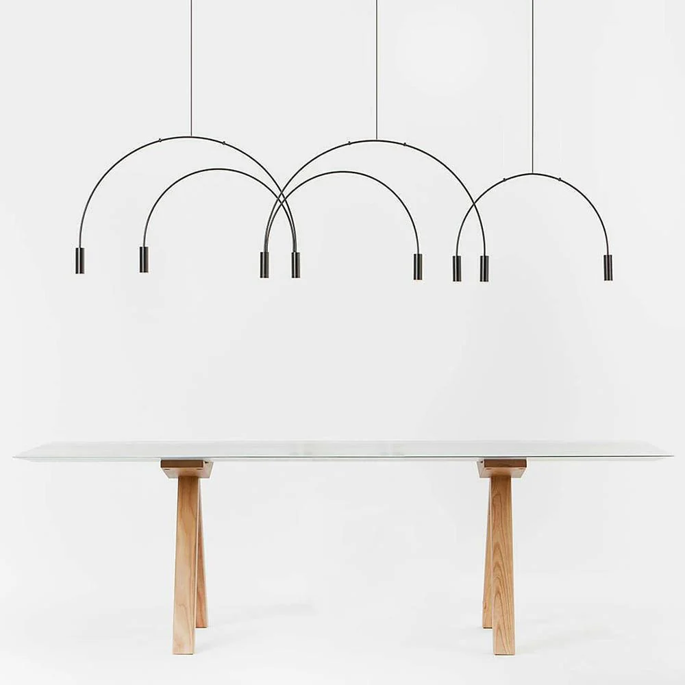 Solara Pendant Lamp Overlapping Cylinder Minimalist Dining Room - Image 10