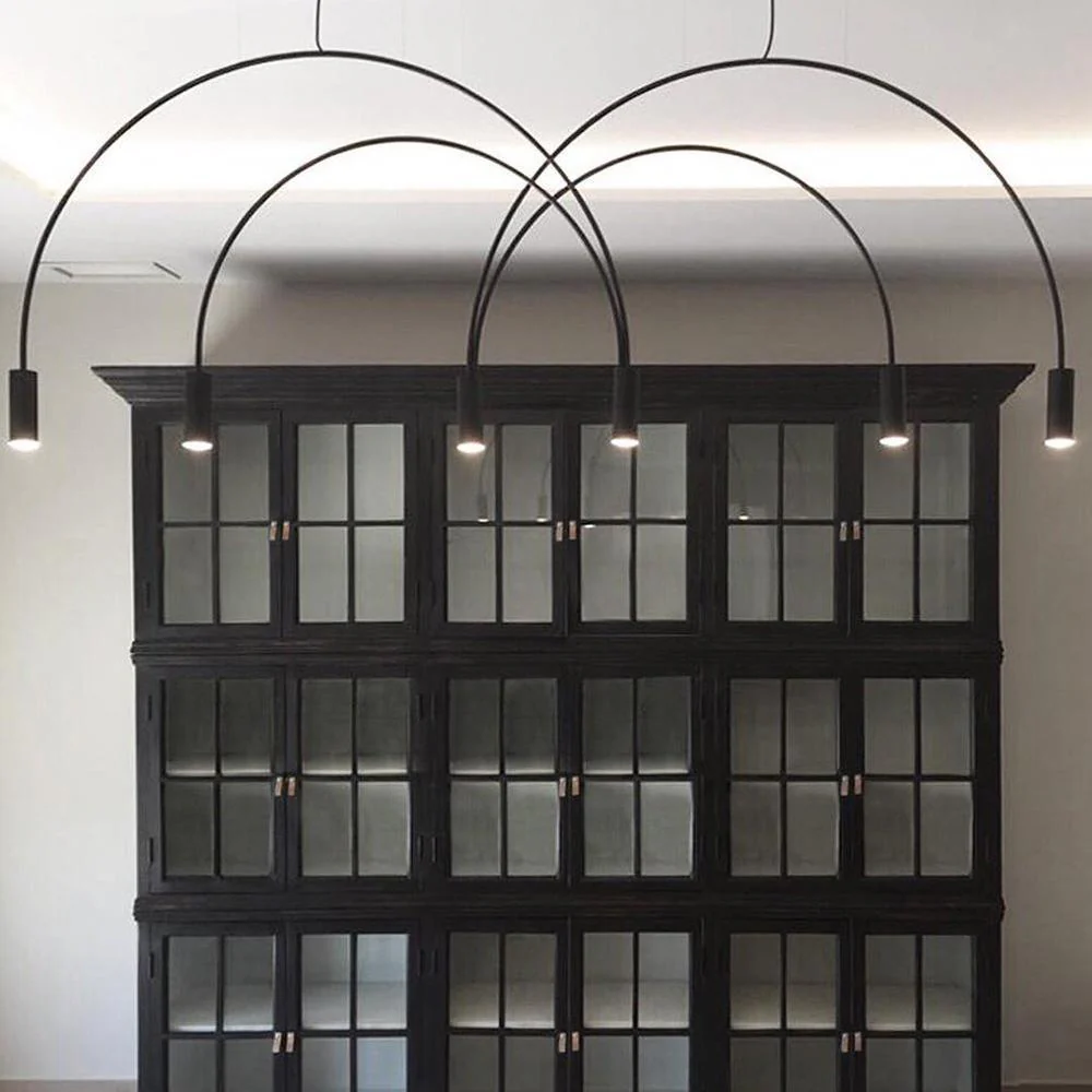 Solara Pendant Lamp Overlapping Cylinder Minimalist Dining Room - Image 13