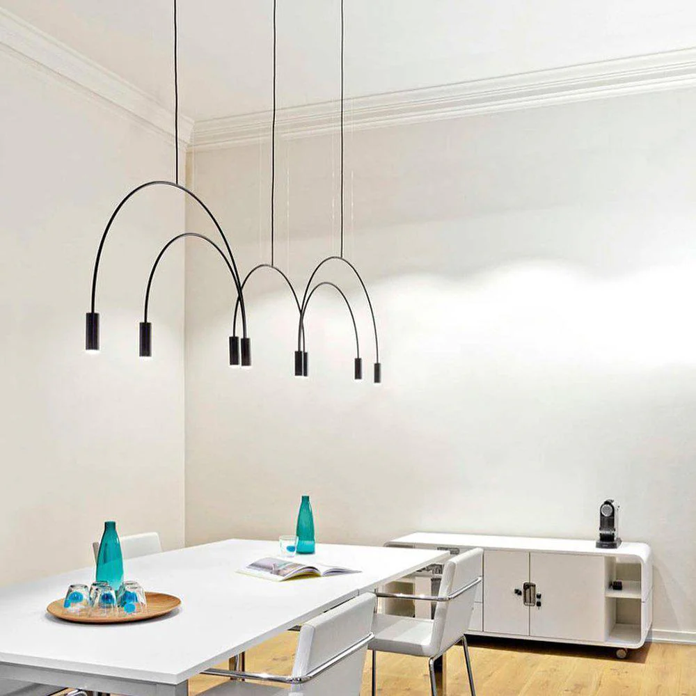 Solara Pendant Lamp Overlapping Cylinder Minimalist Dining Room - Image 18