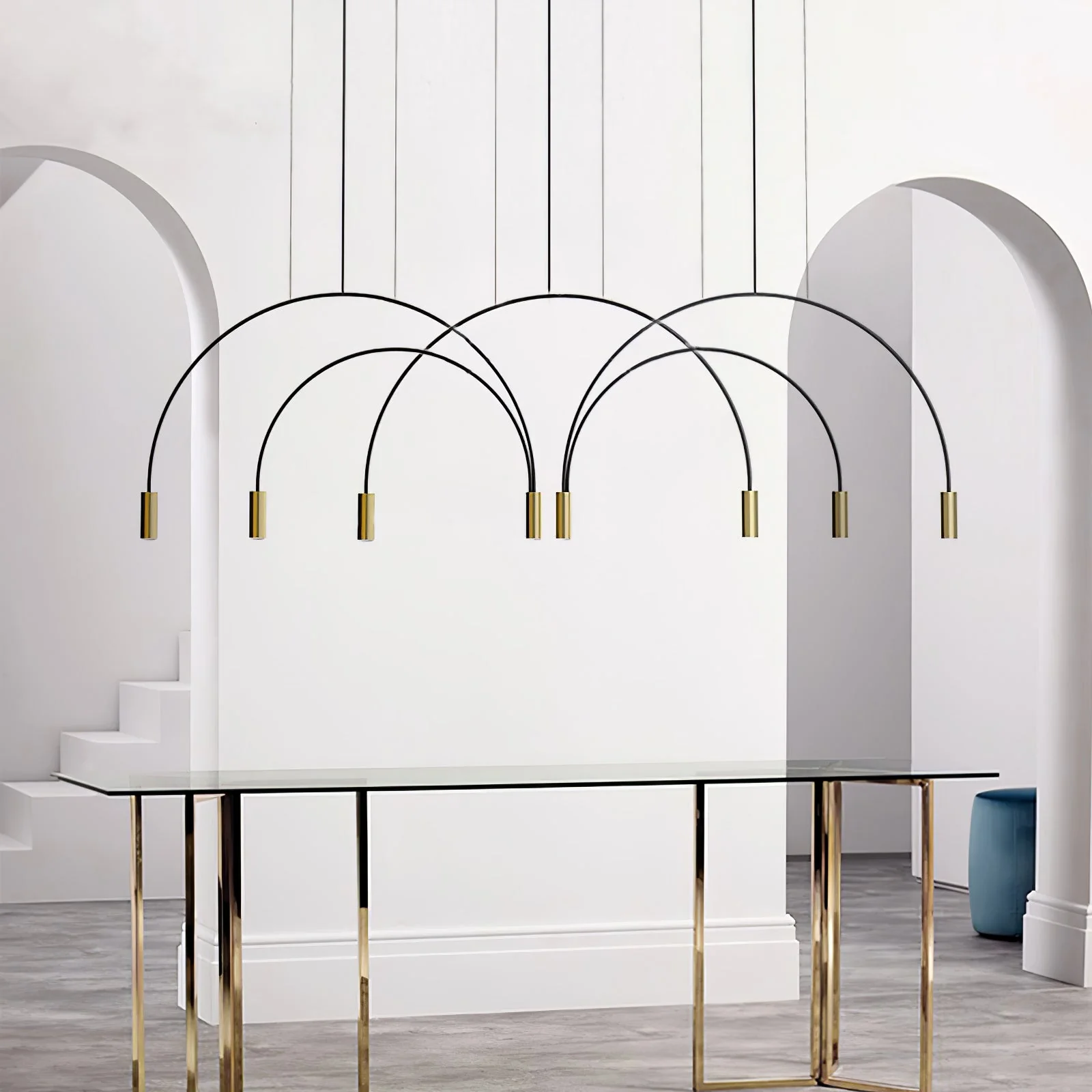 Solara Pendant Lamp Overlapping Cylinder Minimalist Dining Room - Image 2