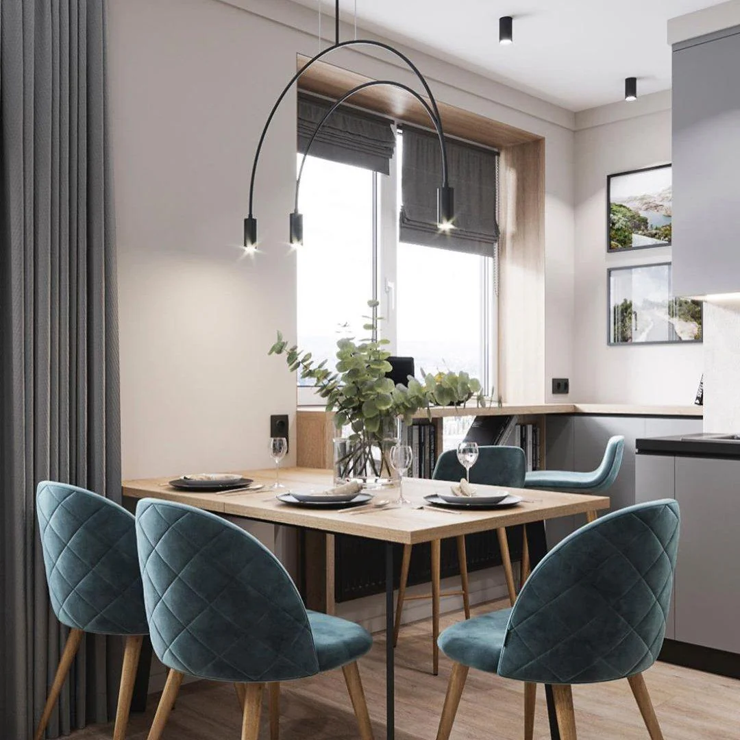 Solara Pendant Lamp Overlapping Cylinder Minimalist Dining Room - Image 22