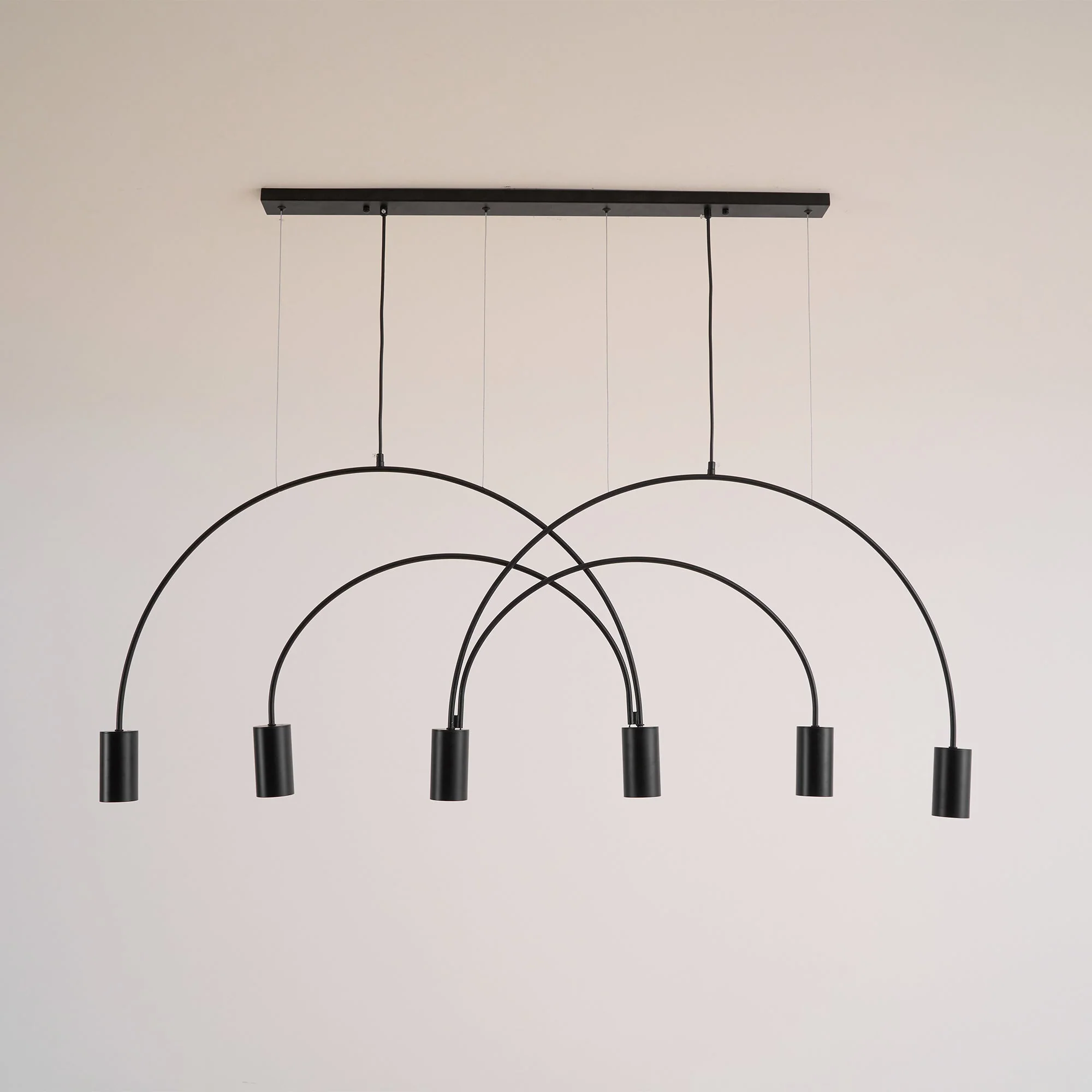 Solara Pendant Lamp Overlapping Cylinder Minimalist Dining Room - Image 23