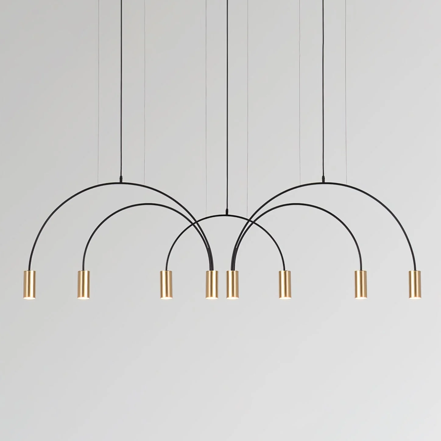 Solara Pendant Lamp Overlapping Cylinder Minimalist Dining Room - Image 25