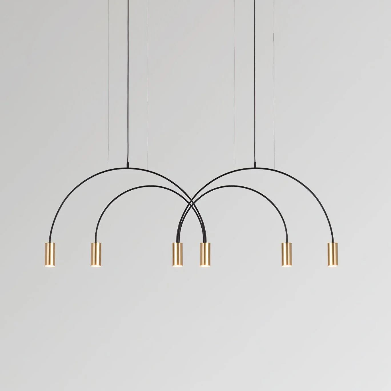 Solara Pendant Lamp Overlapping Cylinder Minimalist Dining Room - Image 29