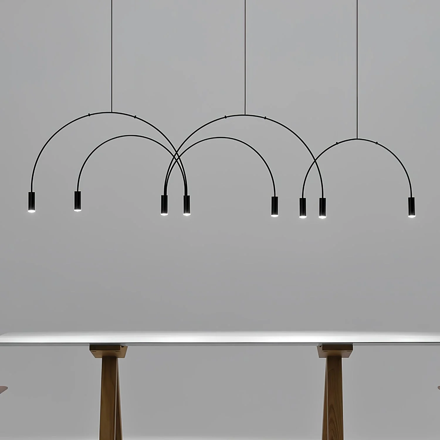 Solara Pendant Lamp Overlapping Cylinder Minimalist Dining Room - Image 31