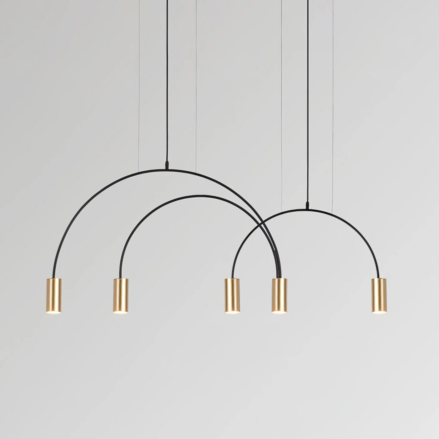 Solara Pendant Lamp Overlapping Cylinder Minimalist Dining Room - Image 32