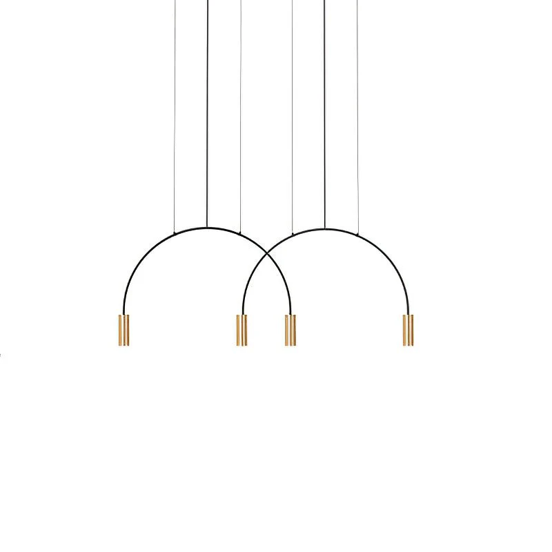 Solara Pendant Lamp Overlapping Cylinder Minimalist Dining Room - Image 33