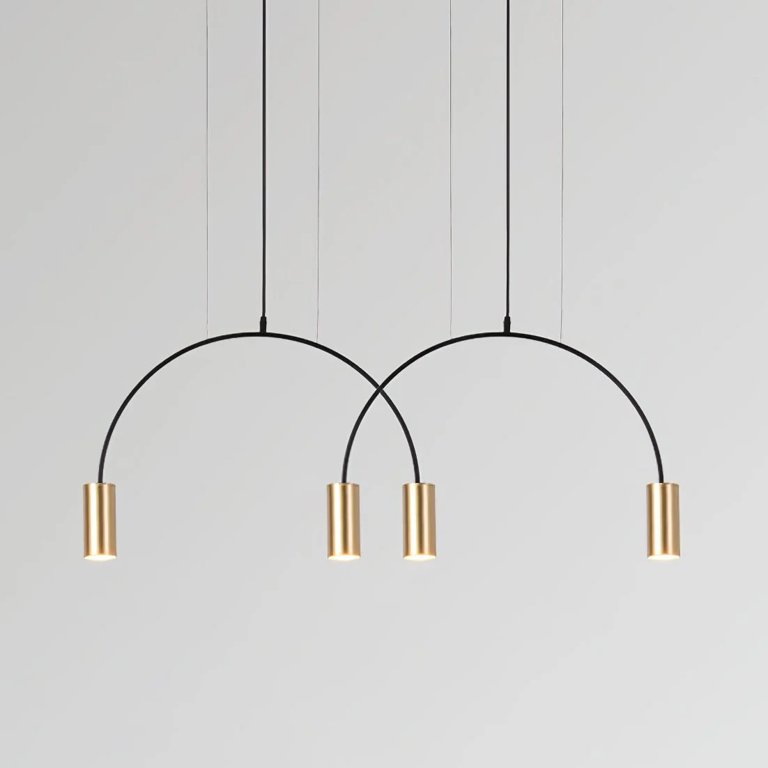 Solara Pendant Lamp Overlapping Cylinder Minimalist Dining Room - Image 36