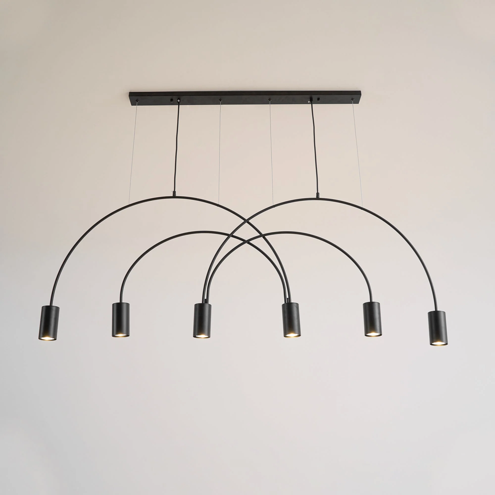Solara Pendant Lamp Overlapping Cylinder Minimalist Dining Room - Image 40