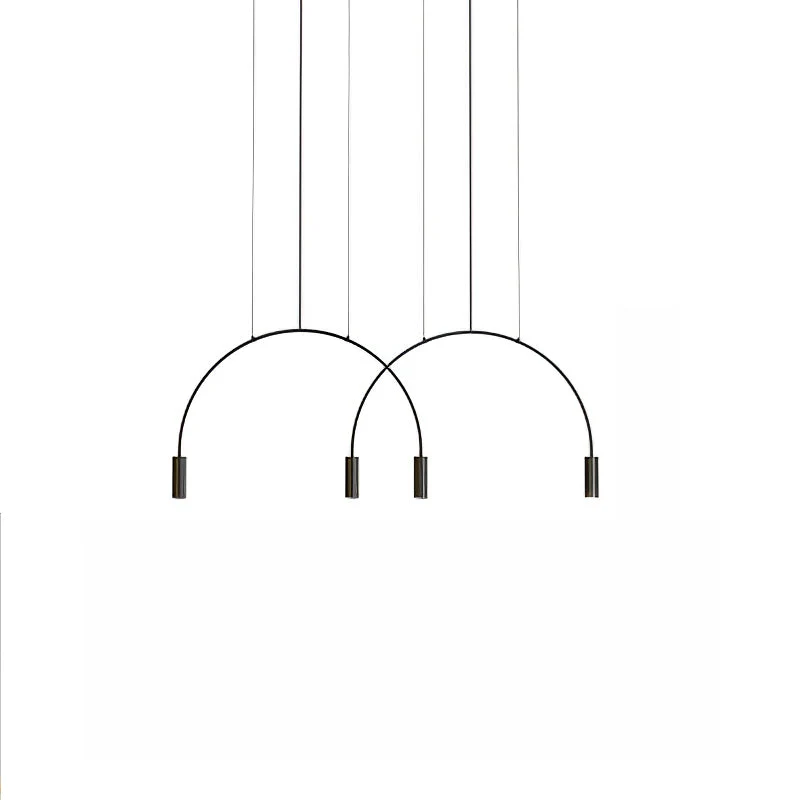 Solara Pendant Lamp Overlapping Cylinder Minimalist Dining Room - Image 43