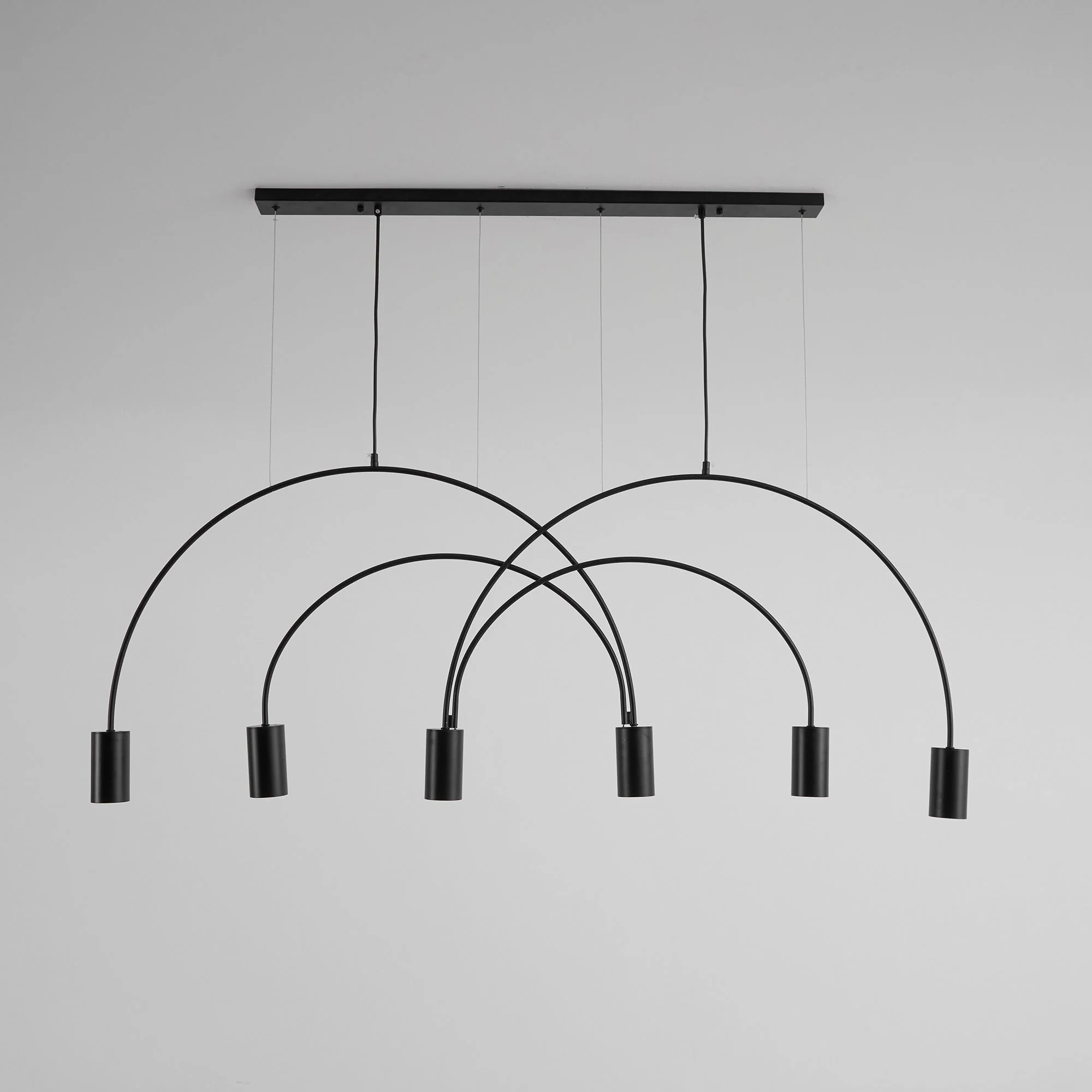 Solara Pendant Lamp Overlapping Cylinder Minimalist Dining Room - Image 45