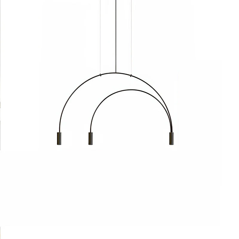 Solara Pendant Lamp Overlapping Cylinder Minimalist Dining Room - Image 46