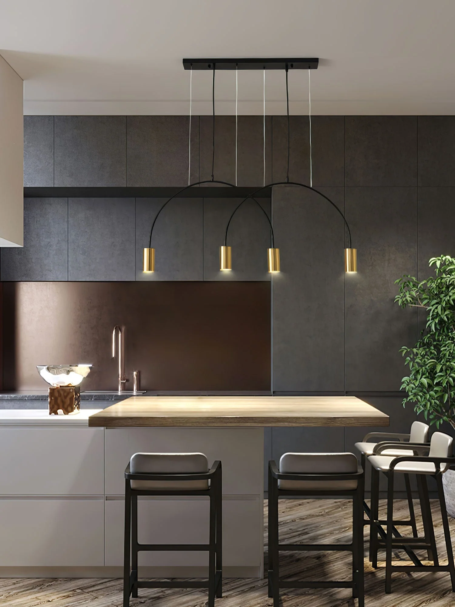 Solara Pendant Lamp Overlapping Cylinder Minimalist Dining Room - Image 50