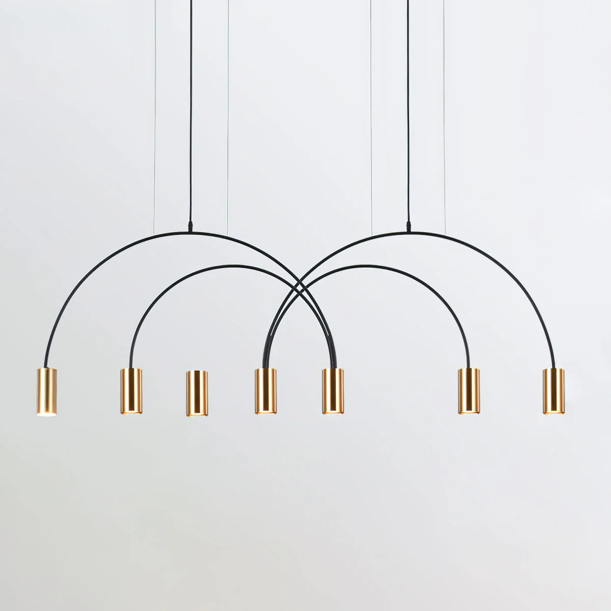 Solara Pendant Lamp Overlapping Cylinder Minimalist Dining Room - Image 54