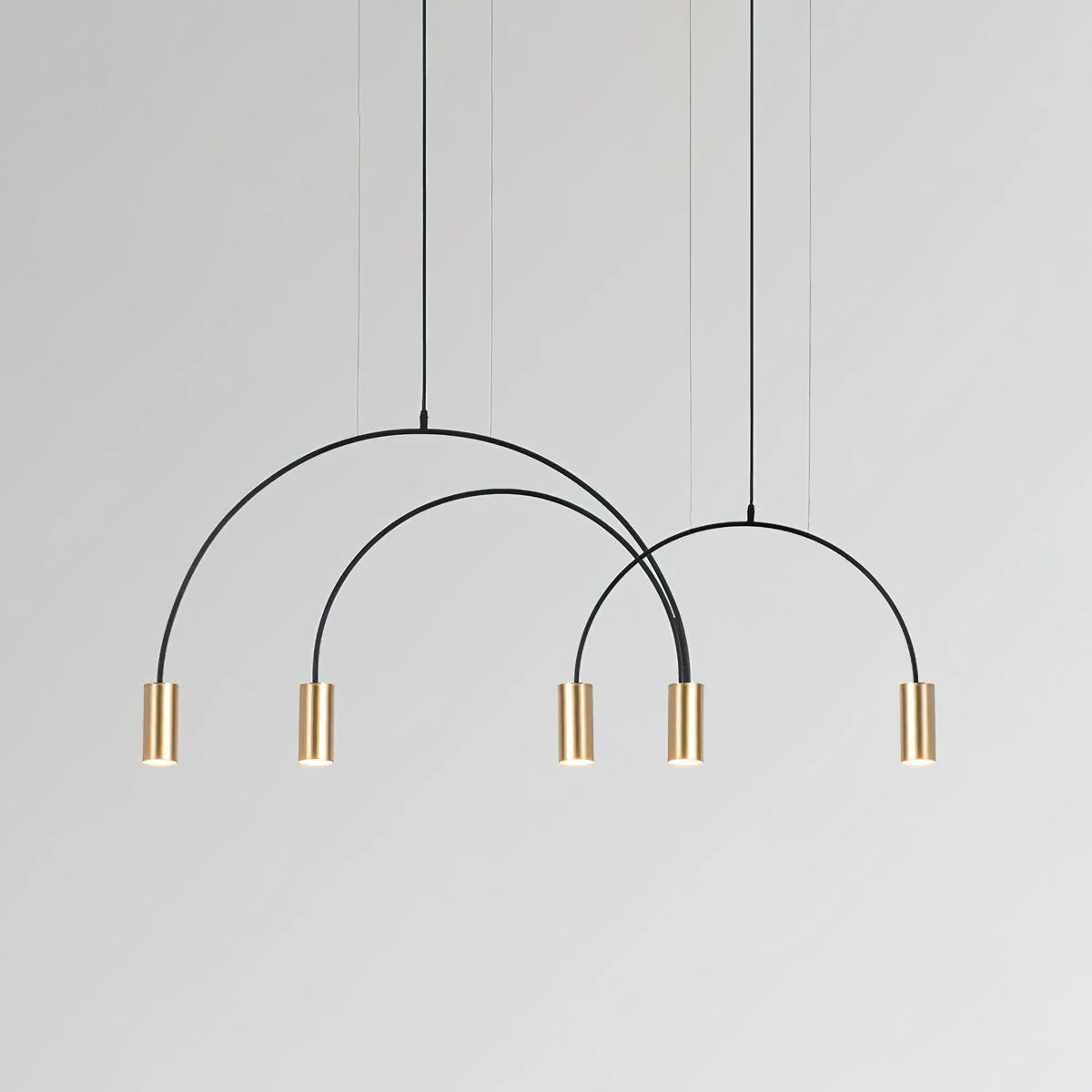 Solara Pendant Lamp Overlapping Cylinder Minimalist Dining Room - Image 57