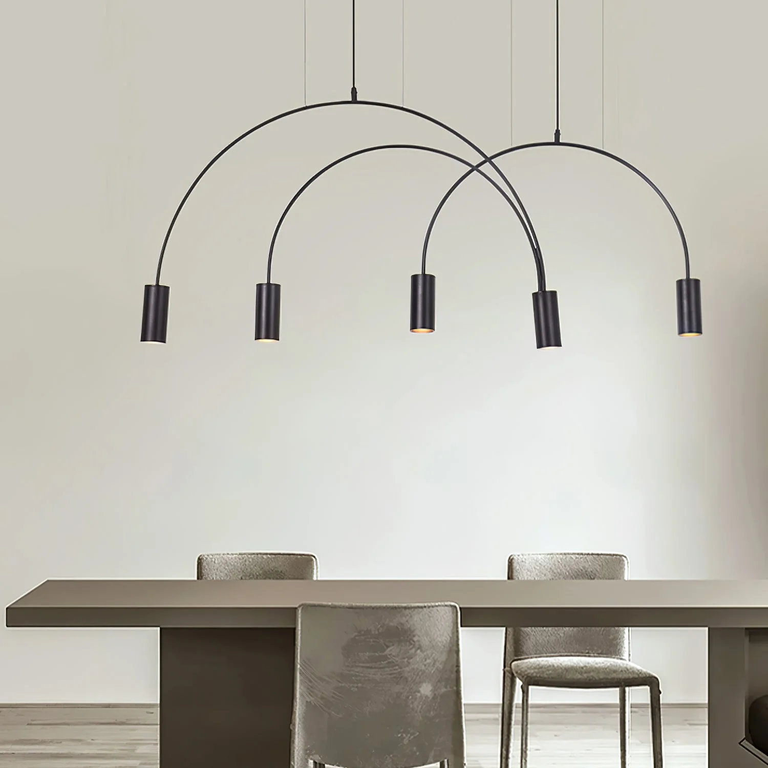 Solara Pendant Lamp Overlapping Cylinder Minimalist Dining Room - Image 6