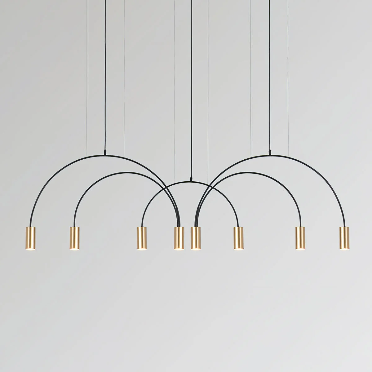 Solara Pendant Lamp Overlapping Cylinder Minimalist Dining Room - Image 60