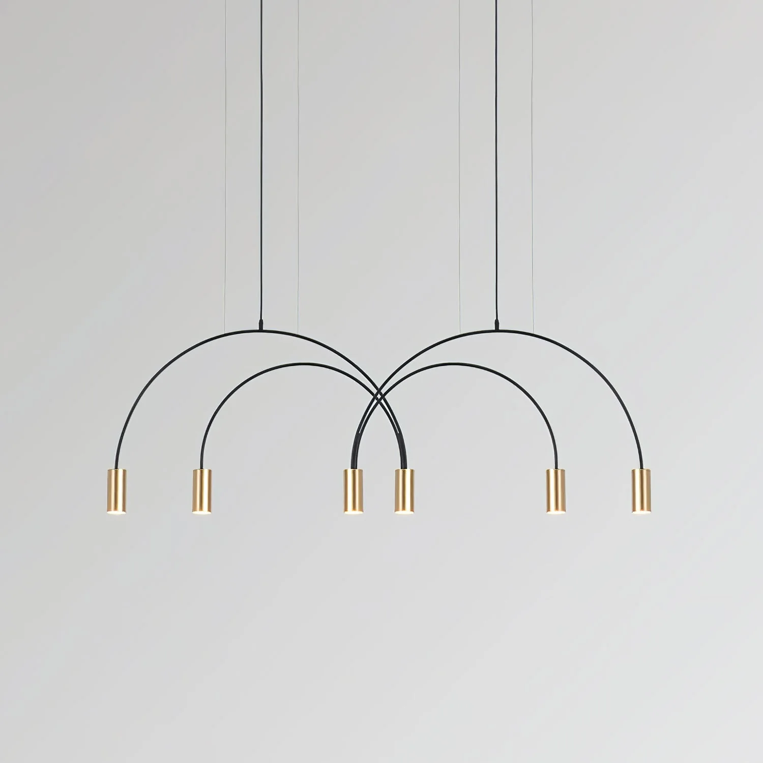 Solara Pendant Lamp Overlapping Cylinder Minimalist Dining Room - Image 63