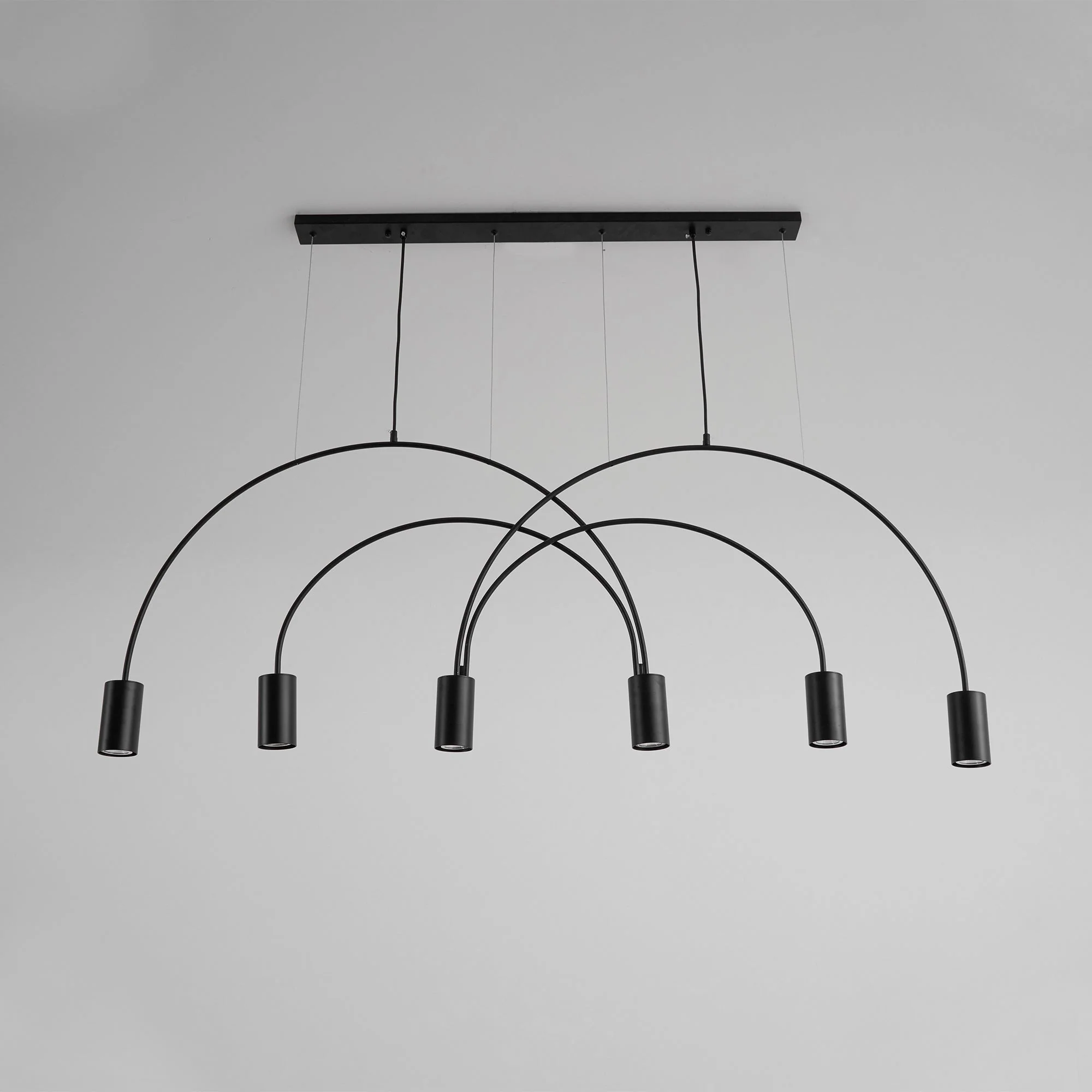 Solara Pendant Lamp Overlapping Cylinder Minimalist Dining Room - Image 64
