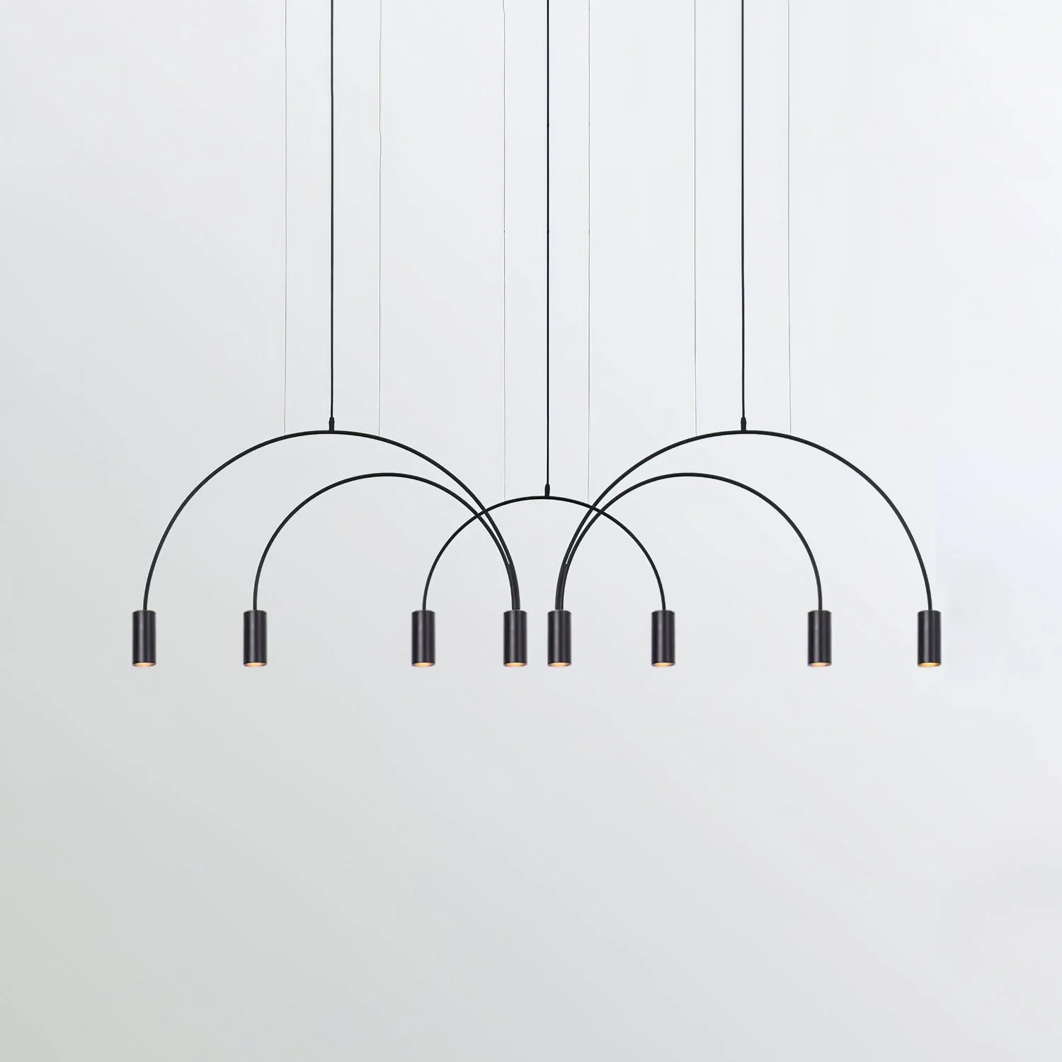 Solara Pendant Lamp Overlapping Cylinder Minimalist Dining Room - Image 65