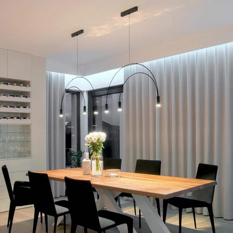 Solara Pendant Lamp Overlapping Cylinder Minimalist Dining Room - Image 7