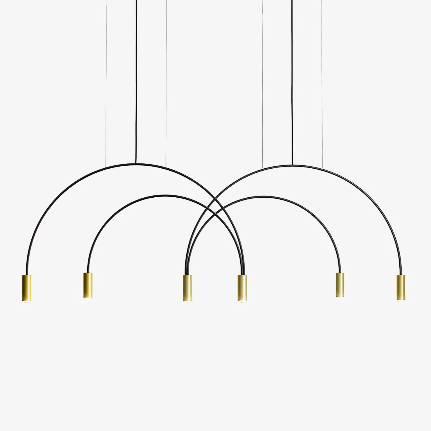 Solara Pendant Lamp Overlapping Cylinder Minimalist Dining Room - Image 70