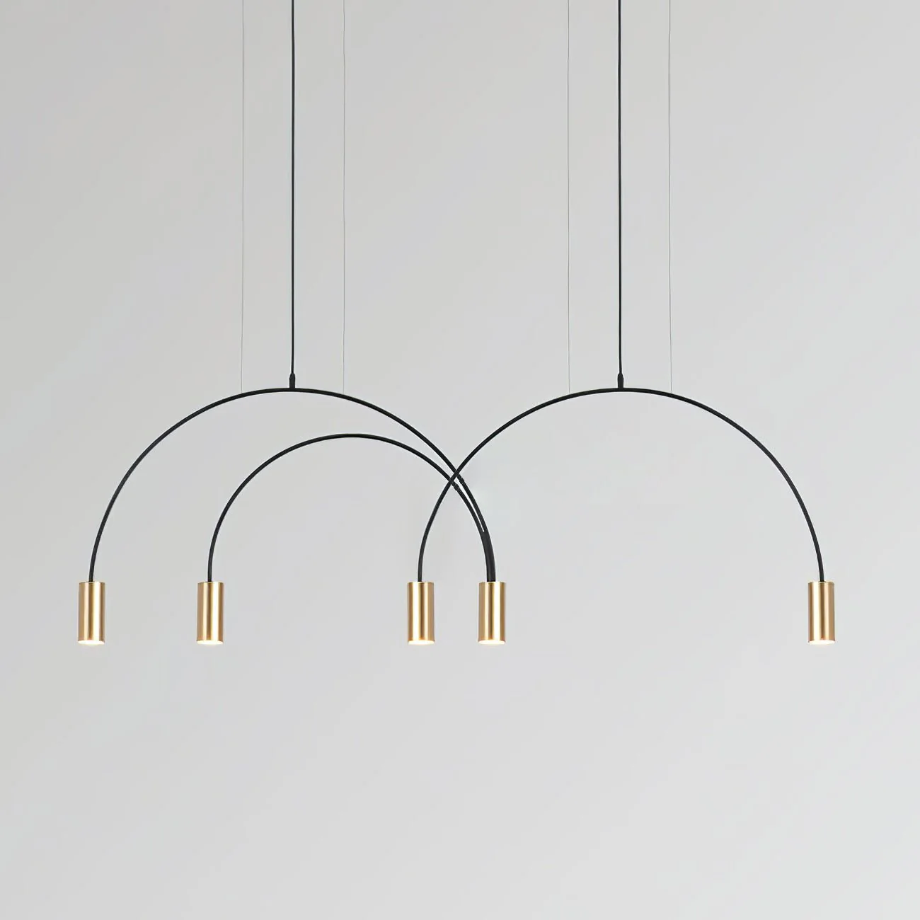 Solara Pendant Lamp Overlapping Cylinder Minimalist Dining Room - Image 79