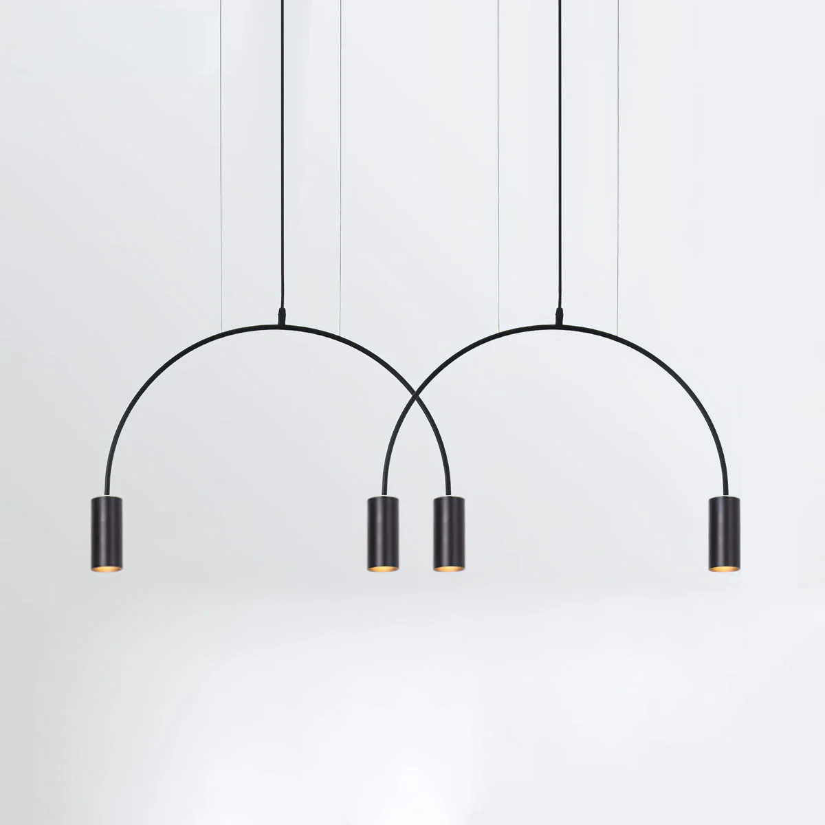 Solara Pendant Lamp Overlapping Cylinder Minimalist Dining Room - Image 85