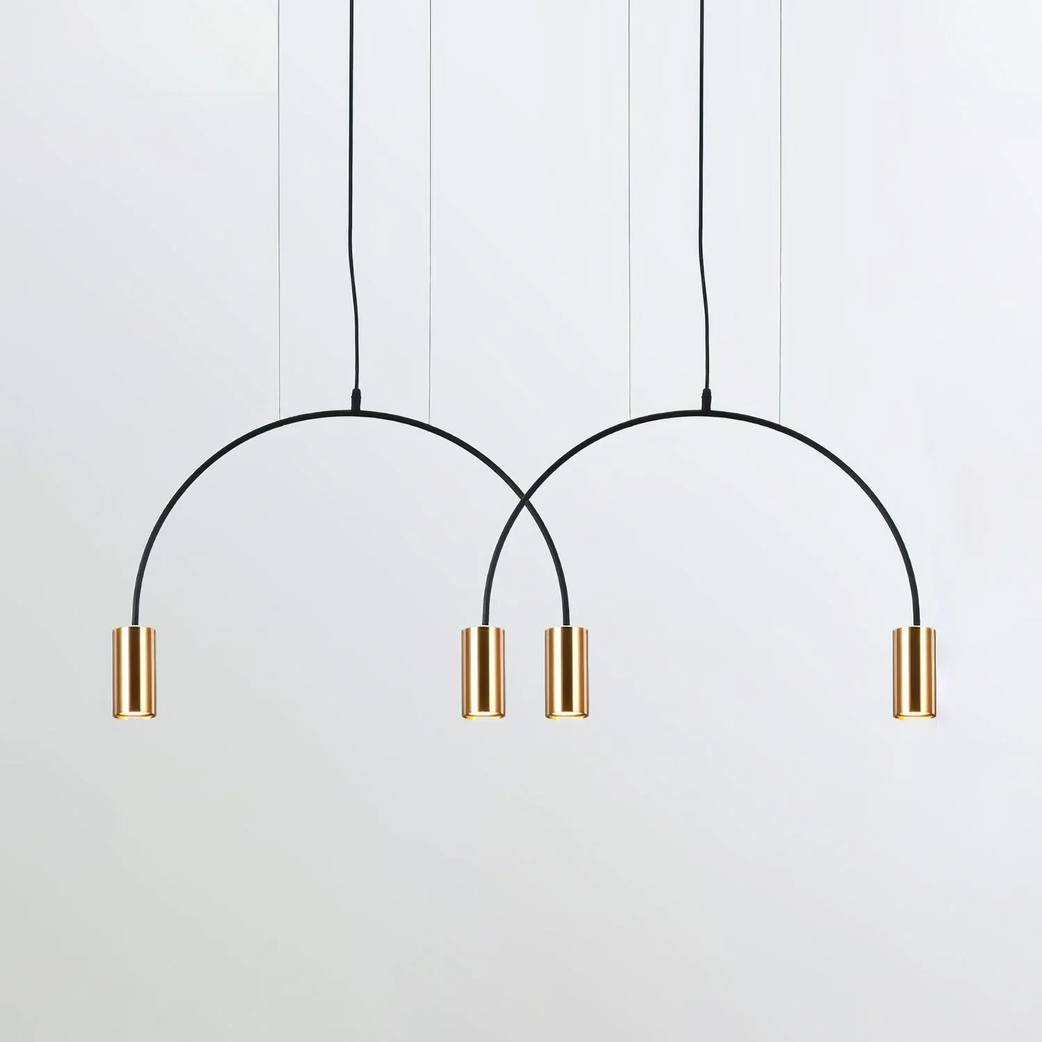 Solara Pendant Lamp Overlapping Cylinder Minimalist Dining Room - Image 86