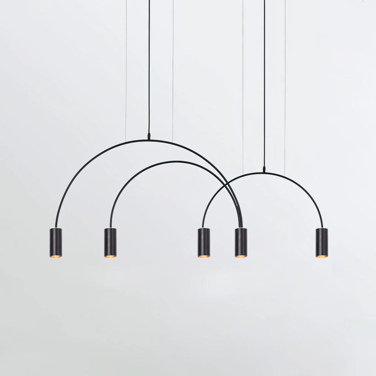 Solara Pendant Lamp Overlapping Cylinder Minimalist Dining Room - Image 87