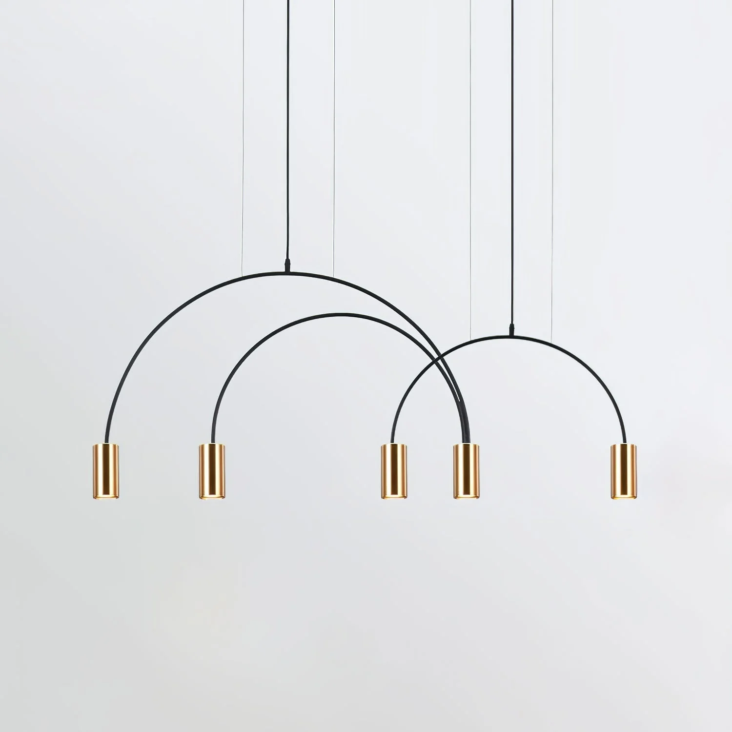 Solara Pendant Lamp Overlapping Cylinder Minimalist Dining Room - Image 90