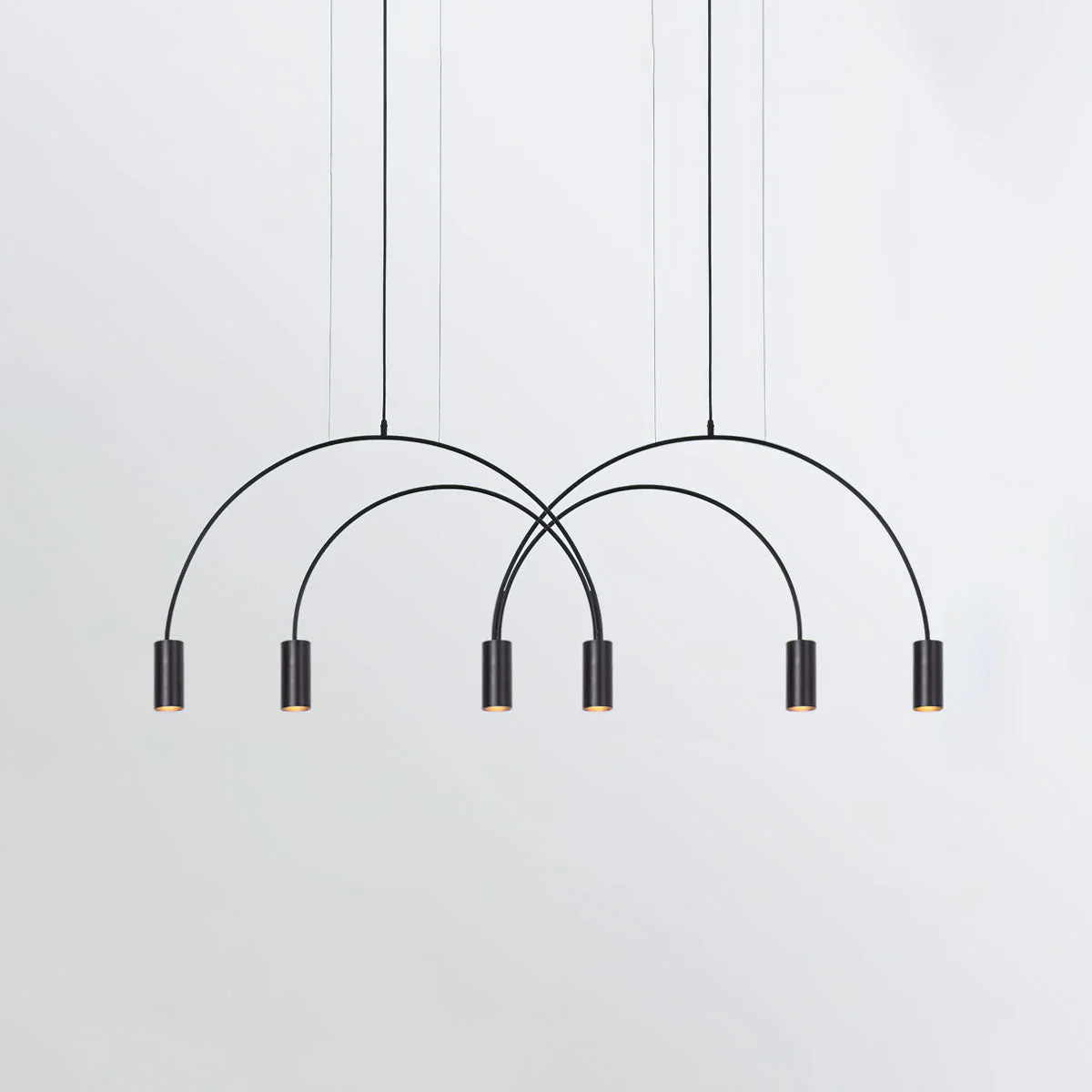 Solara Pendant Lamp Overlapping Cylinder Minimalist Dining Room - Image 93