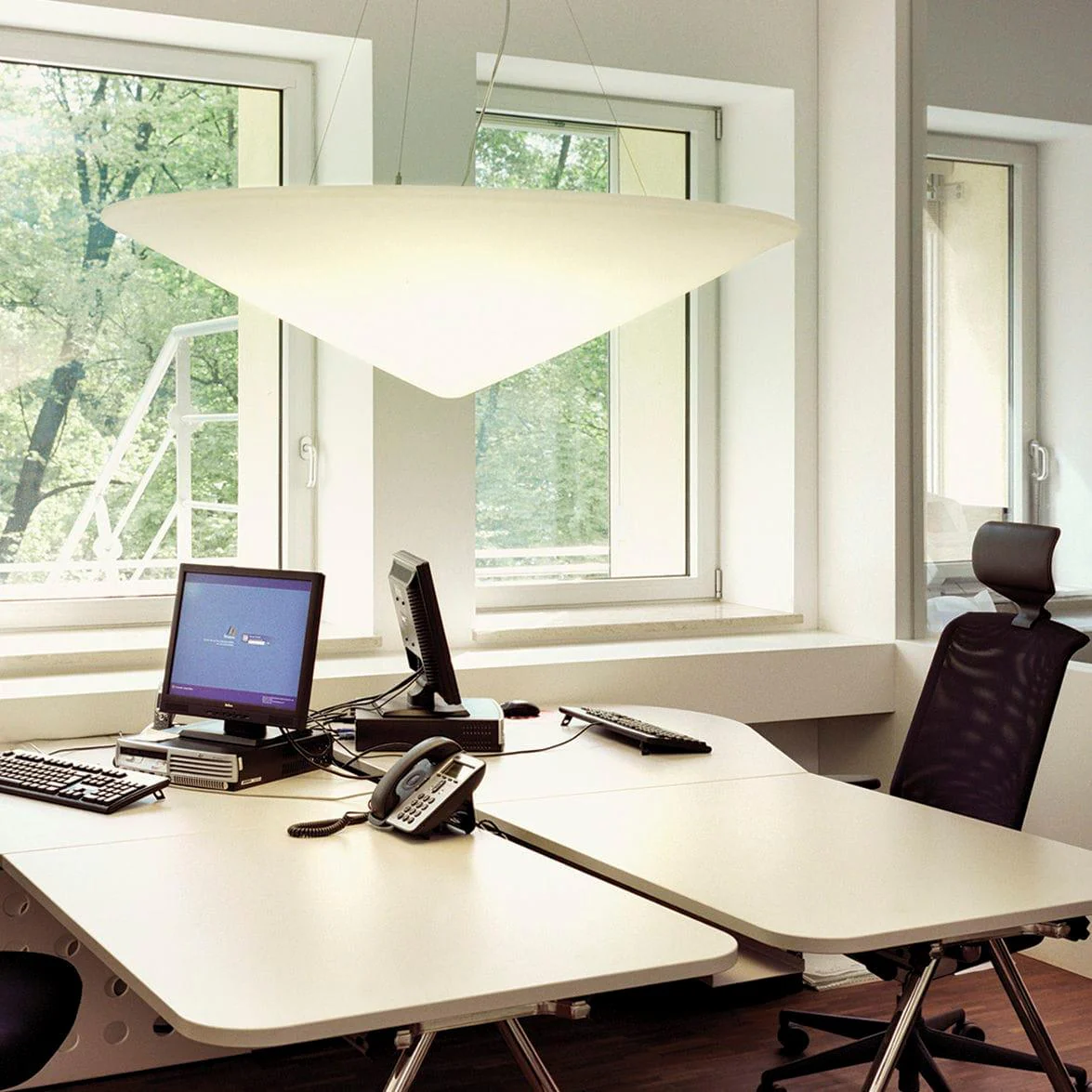 Solara Pendant Lamp Polyethylene Tilted Hat Minimalist - Image 17