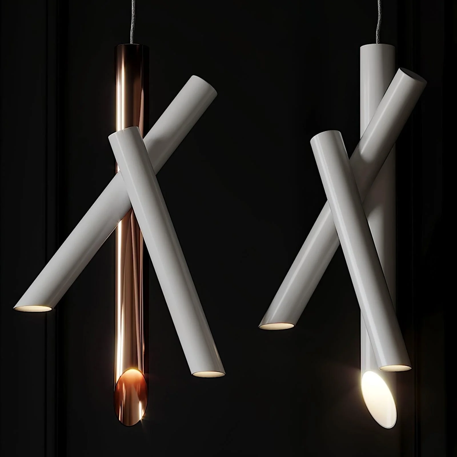 Solara Pendant Lamp Tubes Aluminum Minimalist - Image 45