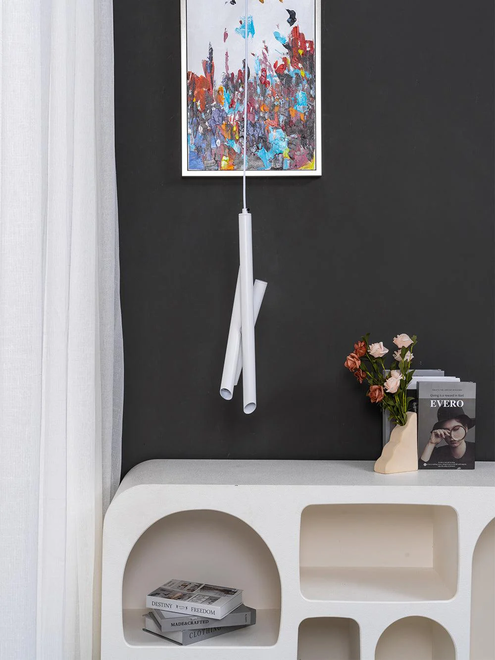 Solara Pendant Lamp Tubes Aluminum Minimalist - Image 64