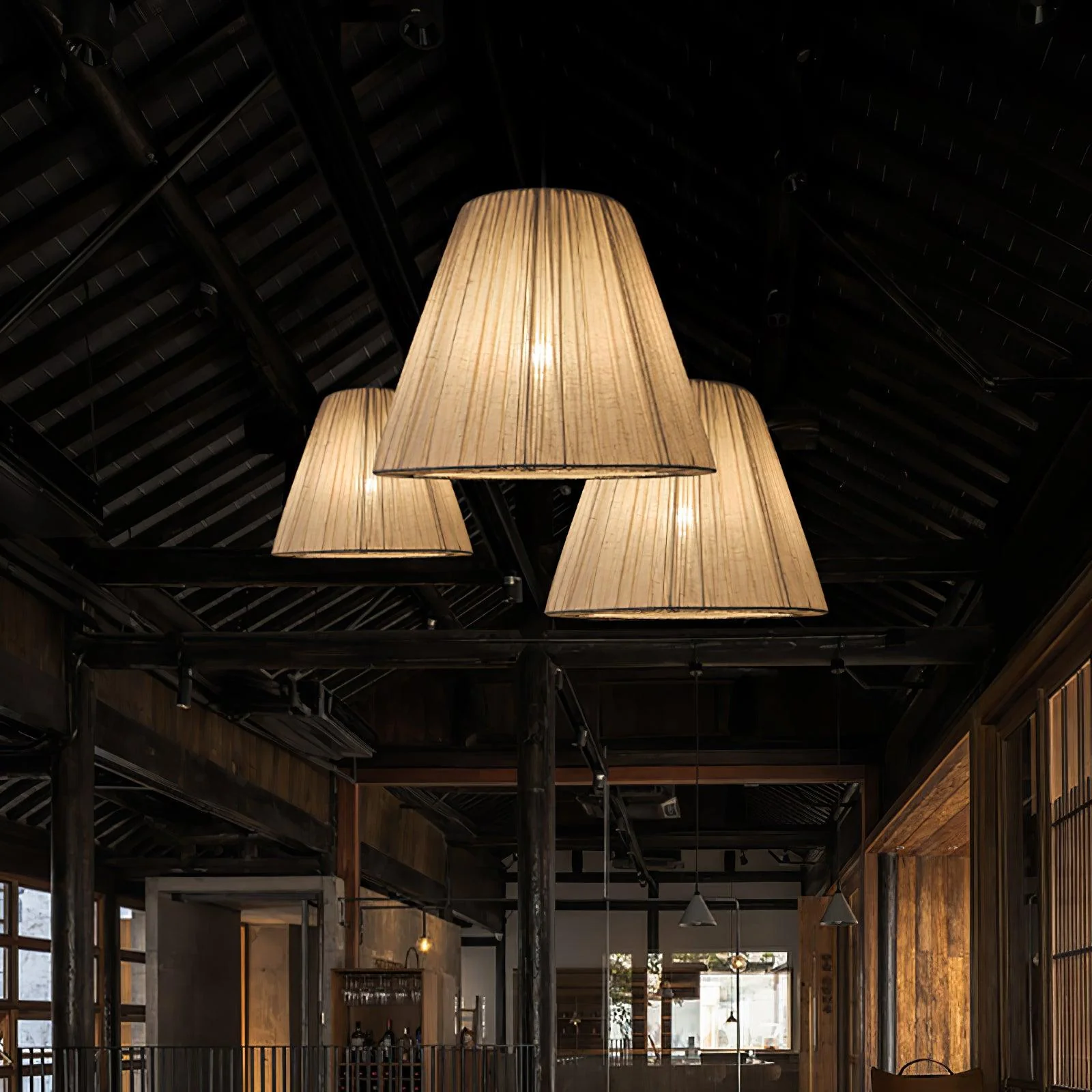 Solarant Fabric Retro Pendant Lamp - Image 4